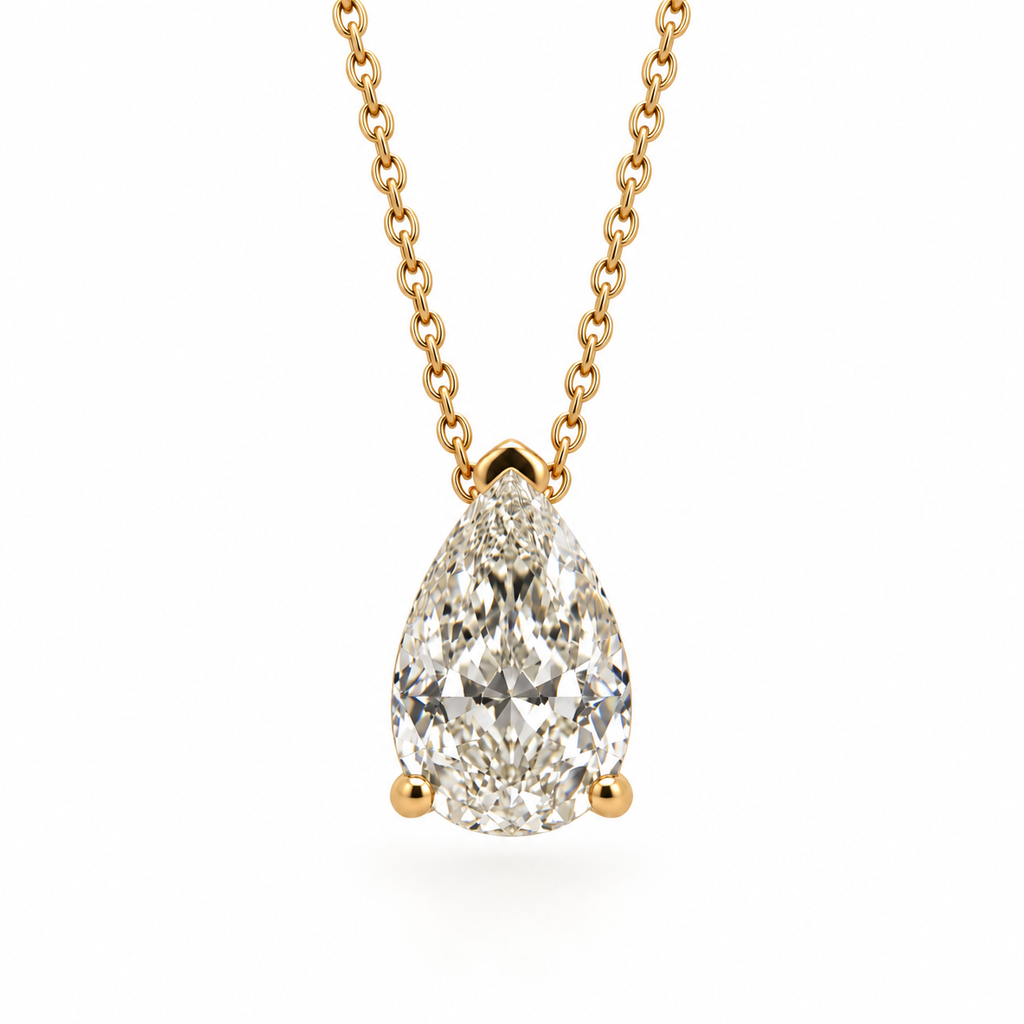 14K 1.58 CT Lab Grown Fancy Yellow Diamond Necklace