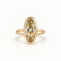 14K 2.54 CT Lab Grown Fancy Intense Yellow Diamond Ring