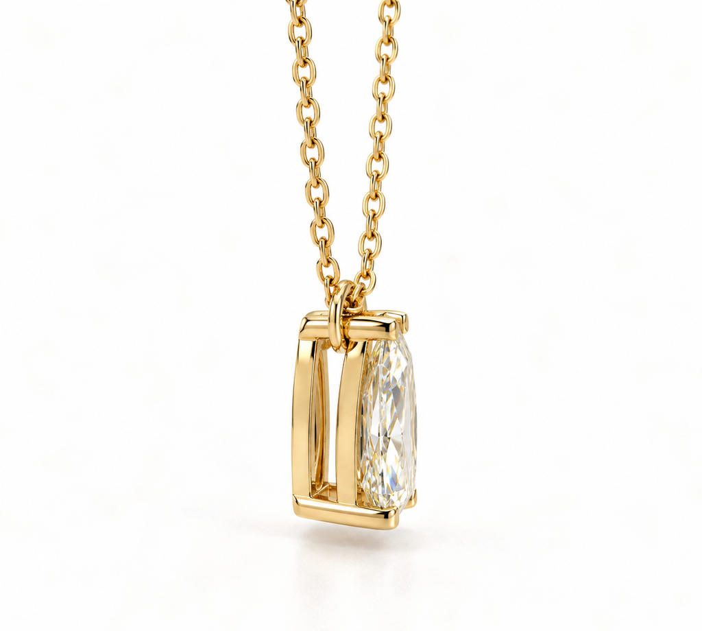 14K 1.58 CT Lab Grown Fancy Yellow Diamond Necklace
